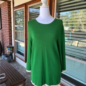 Ann Taylor Vibrant Green Knit Top